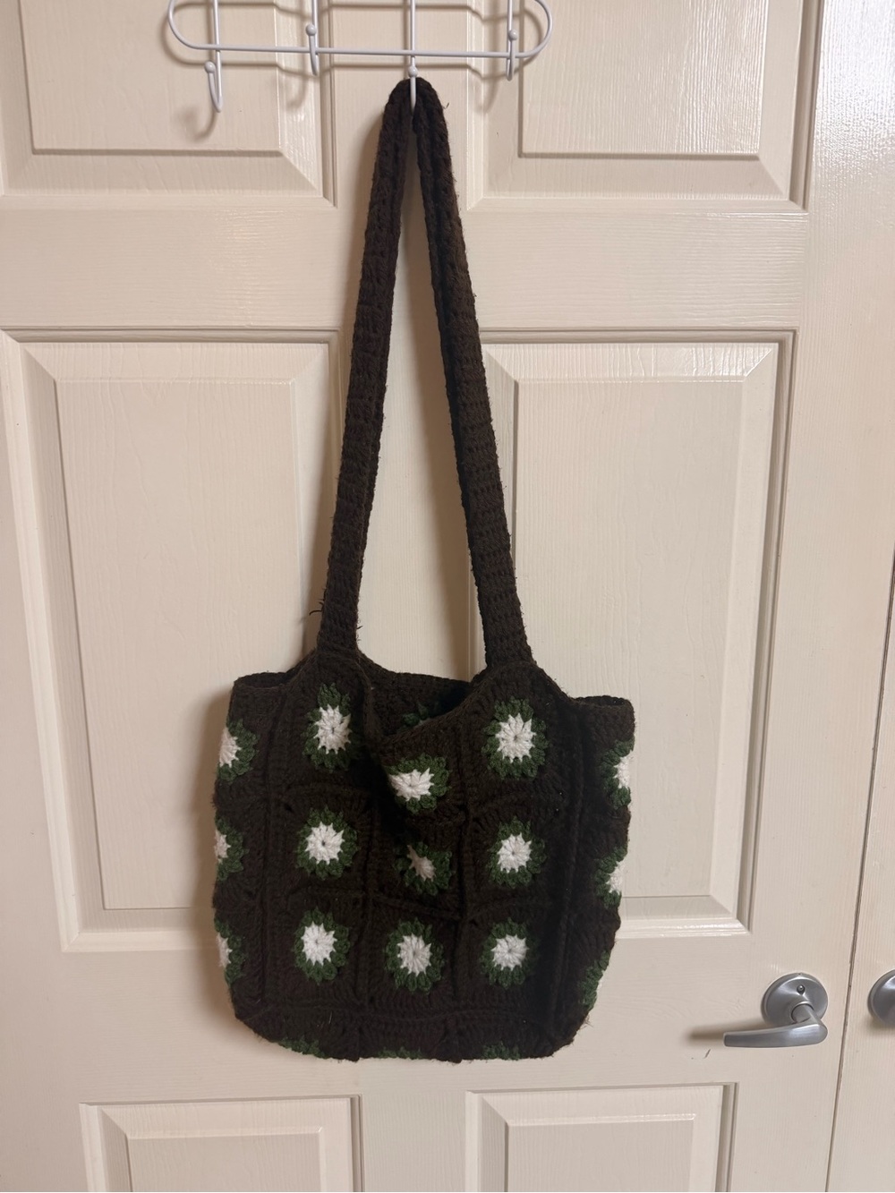 HANDMADE Granny Square Crochet Cross Body Tote boho indie Gypsy